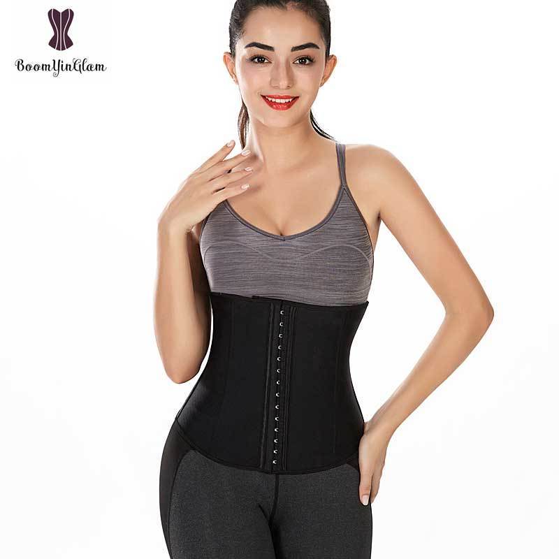 wholesale mature women outwear latex nine steel boned waist training corset fajas