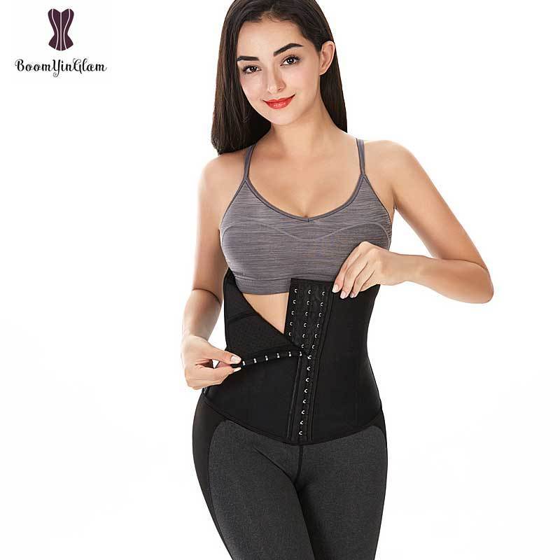 wholesale mature women outwear latex nine steel boned waist training corset fajas