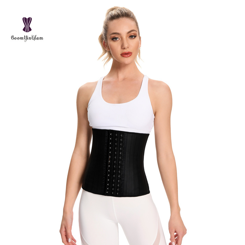 Latex women 25 steel bones 29 steel bone Tummy Control Body Shaper Corset Waist Trainer Latex Girdle Slim Belt  XXS-6XL