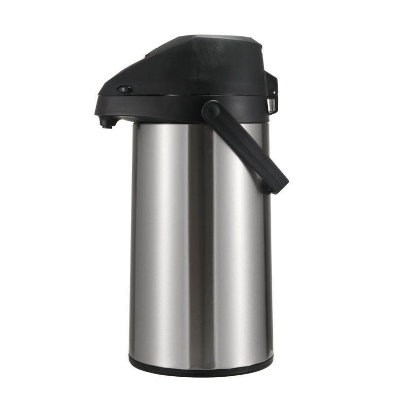 Pump Vacuum Flasks Glass Refill Thermos 1L 1.9L 3L Double Layer Water Outlet Air Pressure Air Pump Pot With Pressing Lids