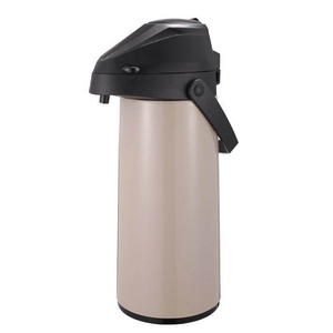 Pump Vacuum Flasks Glass Refill Thermos 1L 1.9L 3L Double Layer Water Outlet Air Pressure Air Pump Pot With Pressing Lids