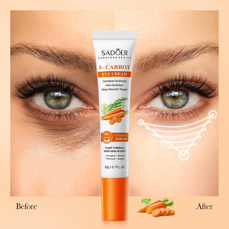 SADOER OEM Wholesale Carrot Vitamin B Face Serum Water Lotion Cream Lip Balm Moisturizing Whitening Facial Mask Skin Care Set