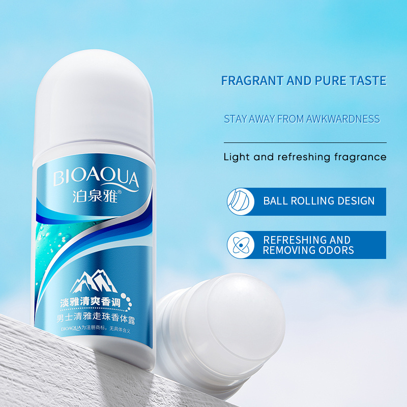 BIOAQUA Men's Antiperspirants Private Label Fragrance Antiperspirant Deodorant Long Lasting Roll on Crystal Male Deodorant Stick