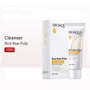 BIOAQUA OEM Lotion Facial Cleanser Deep Moisturizing and Smoothing with Hyaluronic Acid for Oily Skin Rice Puree Based