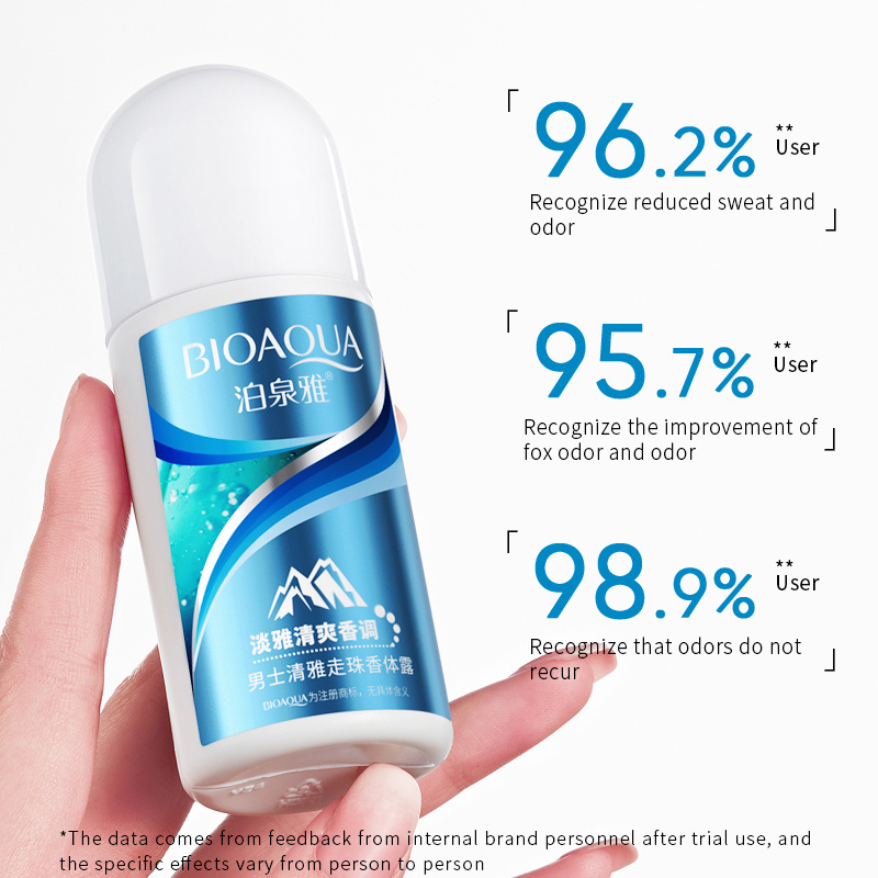 BIOAQUA Men's Antiperspirants Private Label Fragrance Antiperspirant Deodorant Long Lasting Roll on Crystal Male Deodorant Stick