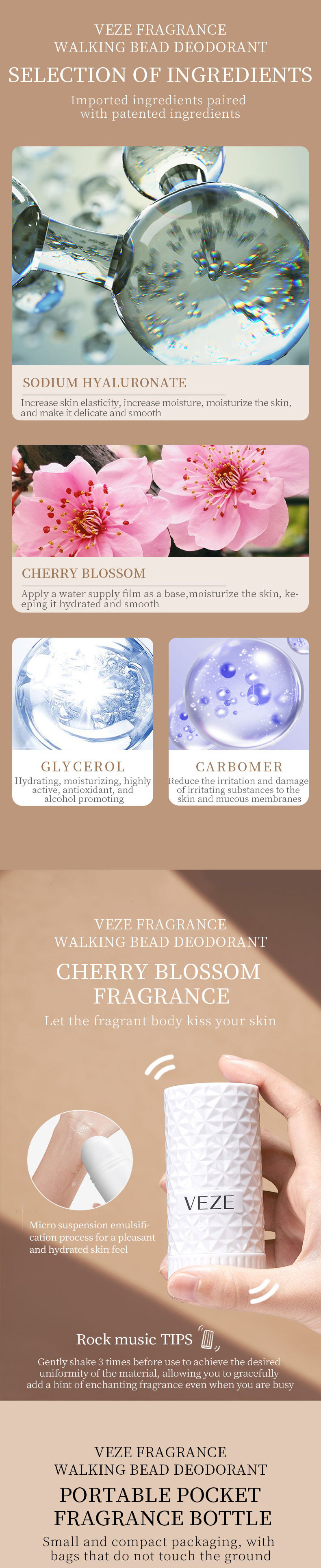 VEZE Cruelty Free Fragrance Free Deodorant On Antiperspirant Women Men Sea salt Organic Natural Underarm Solid Deodorant Stick