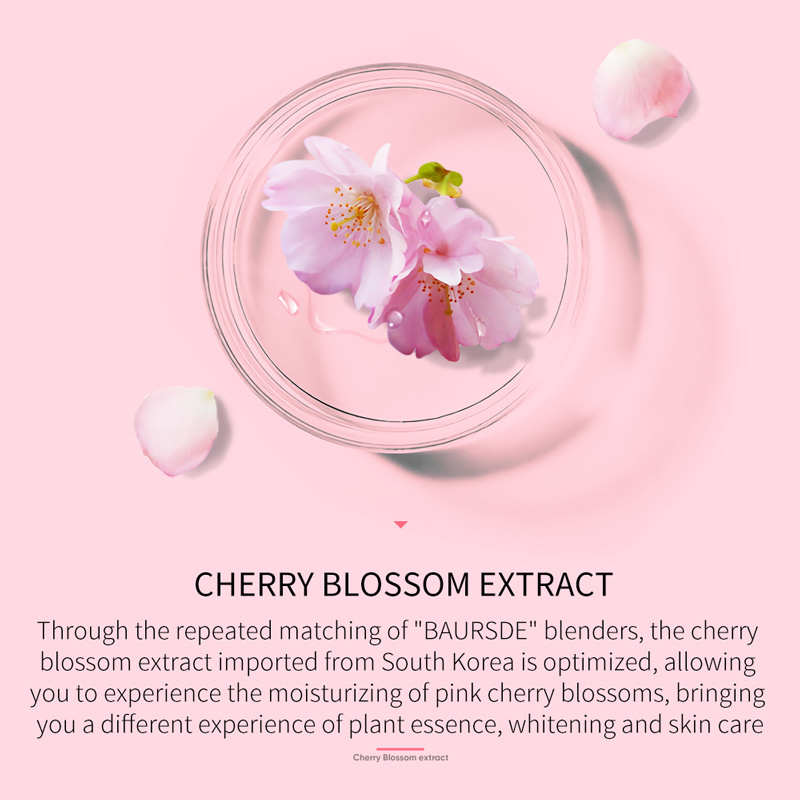 Korean Cherry Blossoms Nourishing Lock Water Fast Whitening Brightening Leave Fragrance Body Lotion For Black Skin