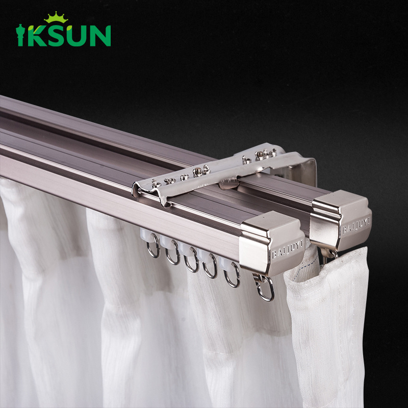 Joser Ceil Track Curtain Aluminum Curtain Accessories Sliding Windows Curtain Track With Pulley System