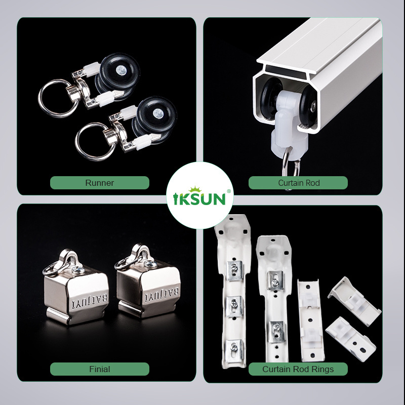 Joser Ceil Track Curtain Aluminum Curtain Accessories Sliding Windows Curtain Track With Pulley System