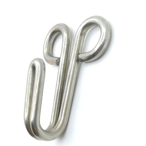 Customization Stainless Steel 3 Inch Square Safe Fasten Insulation Lacing J Hooks With Washer