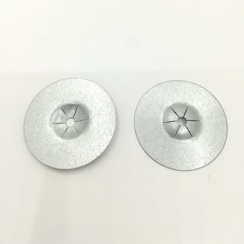 Galvanized Steel Square Aluminum Self Locking Clips Insulation Washers For Fixing Insulation Pins