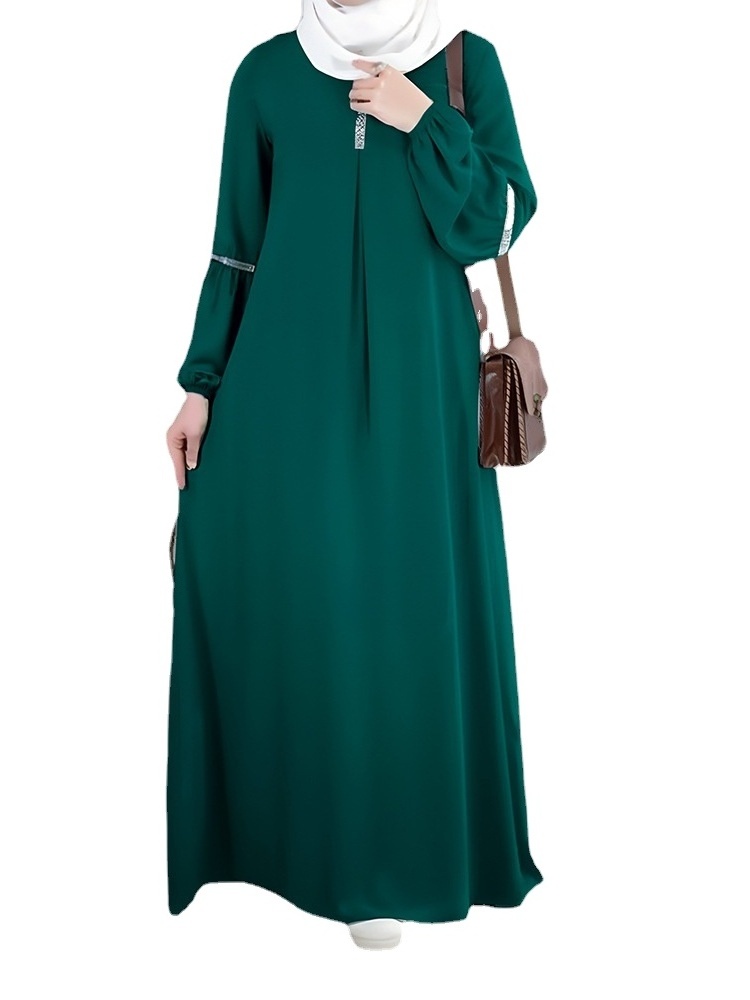 Middle East  fashion long sleeved Abaya dress dubai turkish afghan jibab arab kaftan abaya muslim dresses