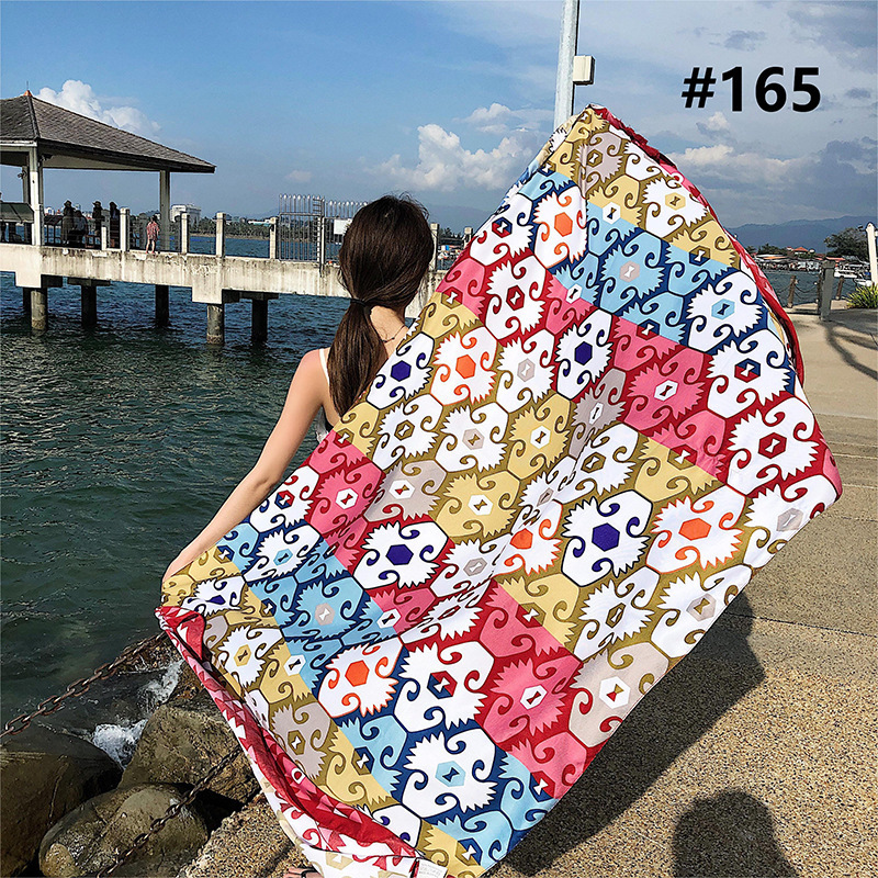 high quality ethnic style cotton linen custom summer thin printing scarves travel seaside beach hawaiian lavalava sarong