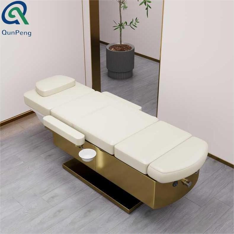 Qunpeng Hot multifunctional pedicure chairs with LED Spa Chair Shampoo bed  With Sink ,Acrylic Footbath