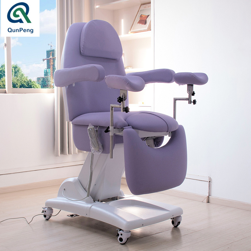 Qunpeng Electric Gynecology Chair hospital medical bed Gynecological Examination Bed dental bed