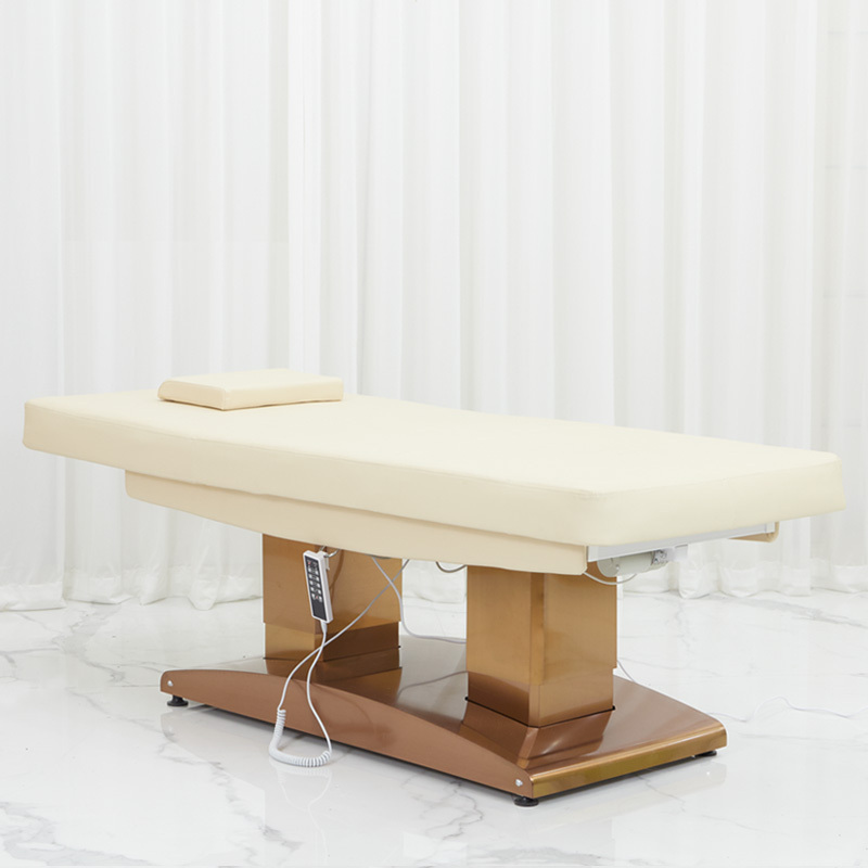 Qunpeng 4 Motors Modern Gold Beauty Salon Furniture Esthetician Spa Facial Table Dental Bed