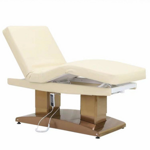 Qunpeng 4 Motors Modern Gold Beauty Salon Furniture Esthetician Spa Facial Table Dental Bed