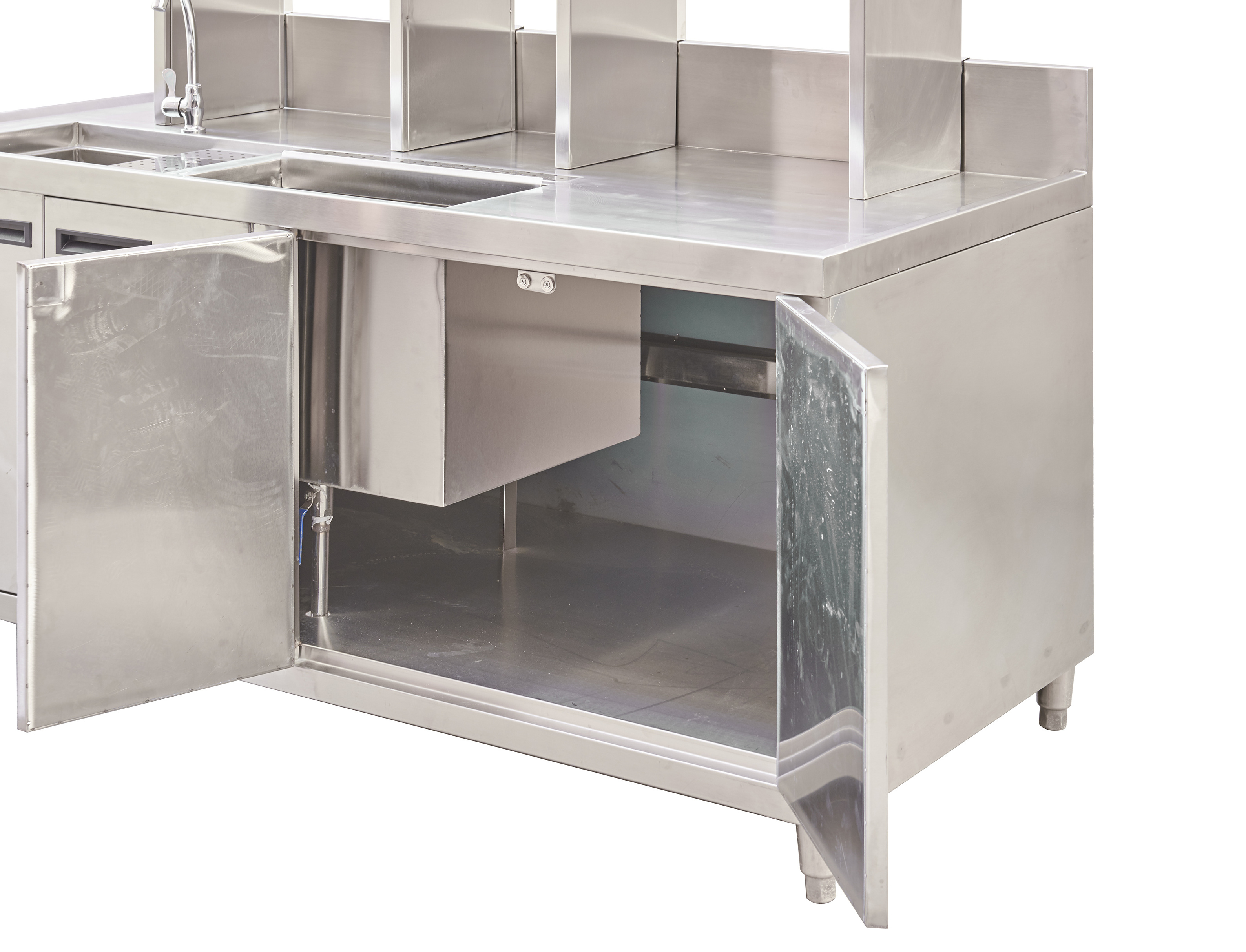 Custom Made Stainless Steel Wine Bar Counter, Milkshake Bubble Tea Counter Design