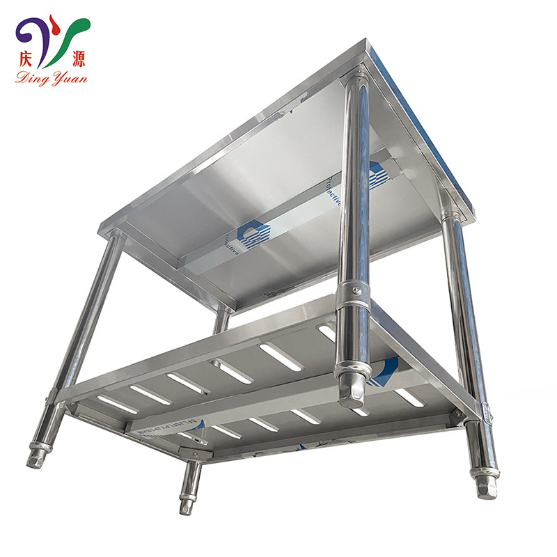 Wholesale Stainless Steel 201/304 Sorting Table for Factory Double Bench restaurant equipment