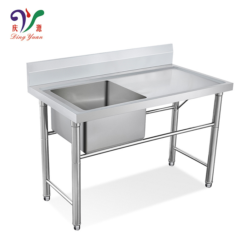 Restaurant kitchen thickened basin sink disinfection tank stainless steel commercial kitchen prep table sink