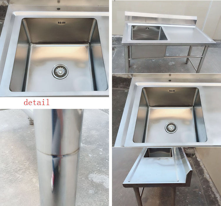 Restaurant & Catering Equipment Stainless Steel Single Bowl Kitchen Utility Sink With Stand