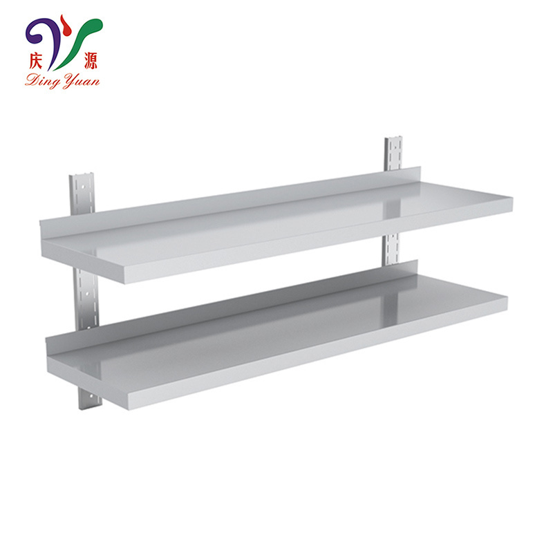 Stainless Steel Wall Shelves With Adjustable Consoles for Kitchen Shelving Unit