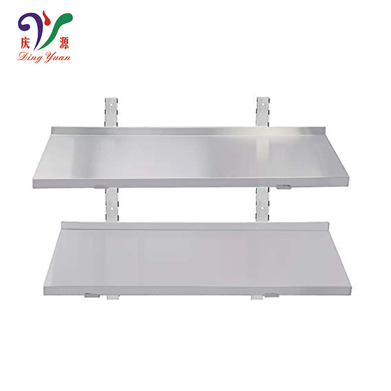 Stainless Steel Wall Shelves With Adjustable Consoles for Kitchen Shelving Unit