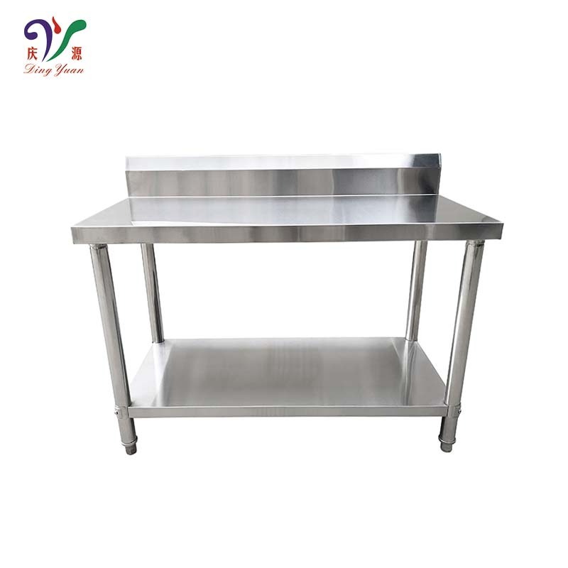 Hot sale assemble commercial kitchen stainless steel top shelf for work table with 2 layer