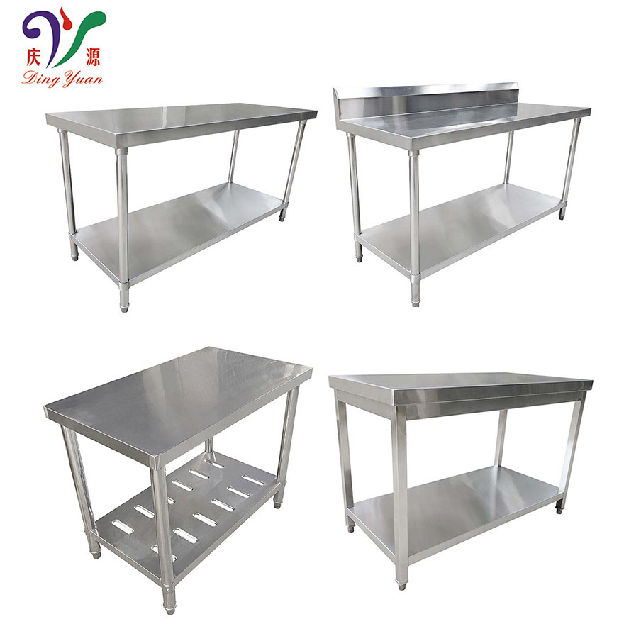 Stainless Steel Kitchen Equipment Work Table with Wheels