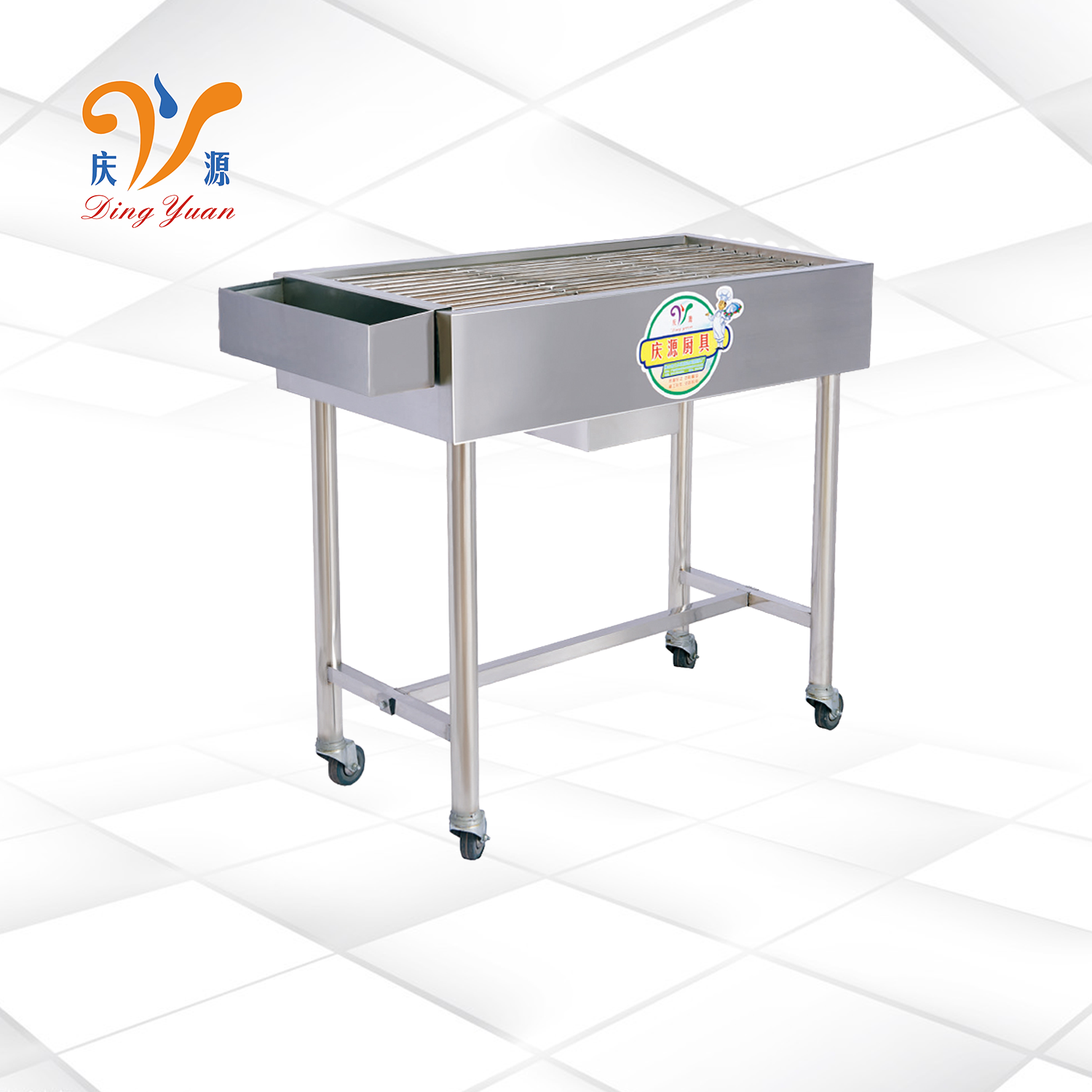 Stainless Steel Teppanyaki Grill Korean BBQ Grill Table