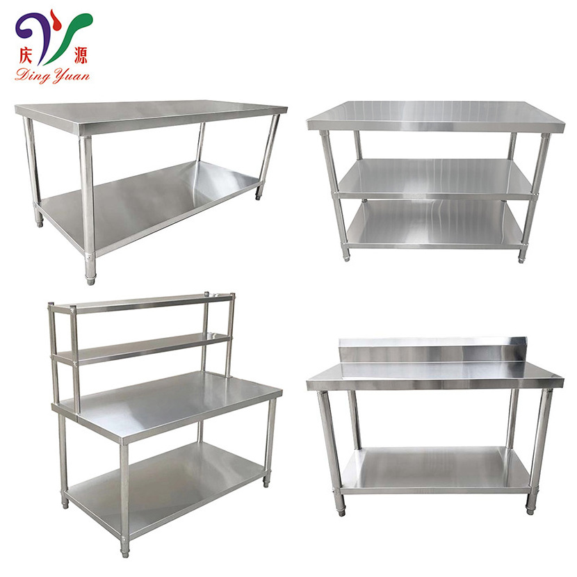 Stainless Steel Kitchen Equipment Work Table with Wheels