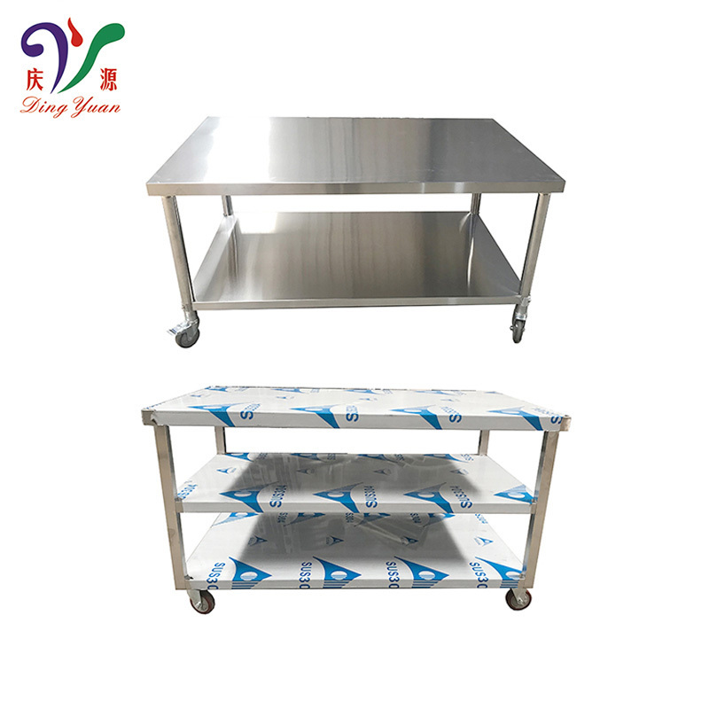 Stainless Steel Kitchen Equipment Work Table with Wheels