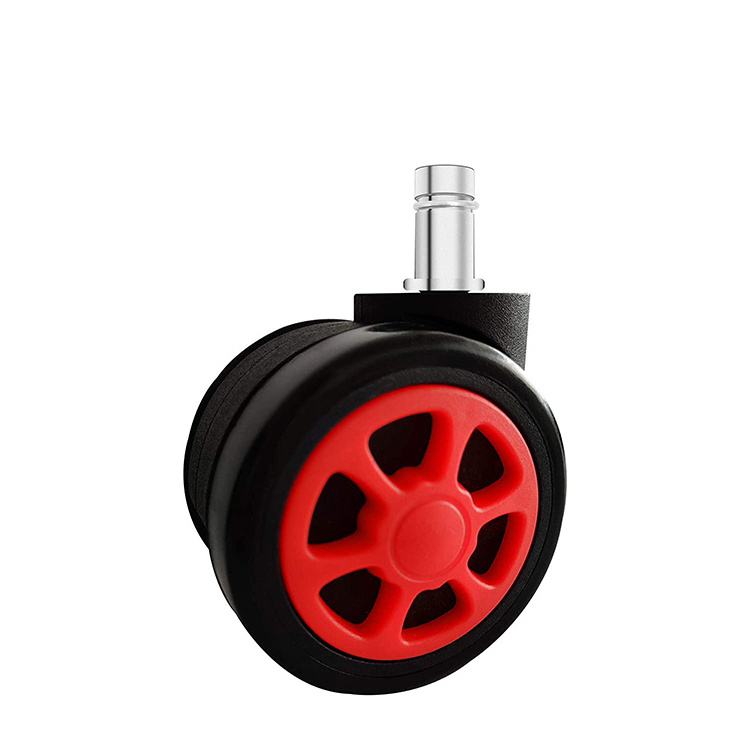 Red color Swivel nylon furniture office chair replacement wheels casters wheel