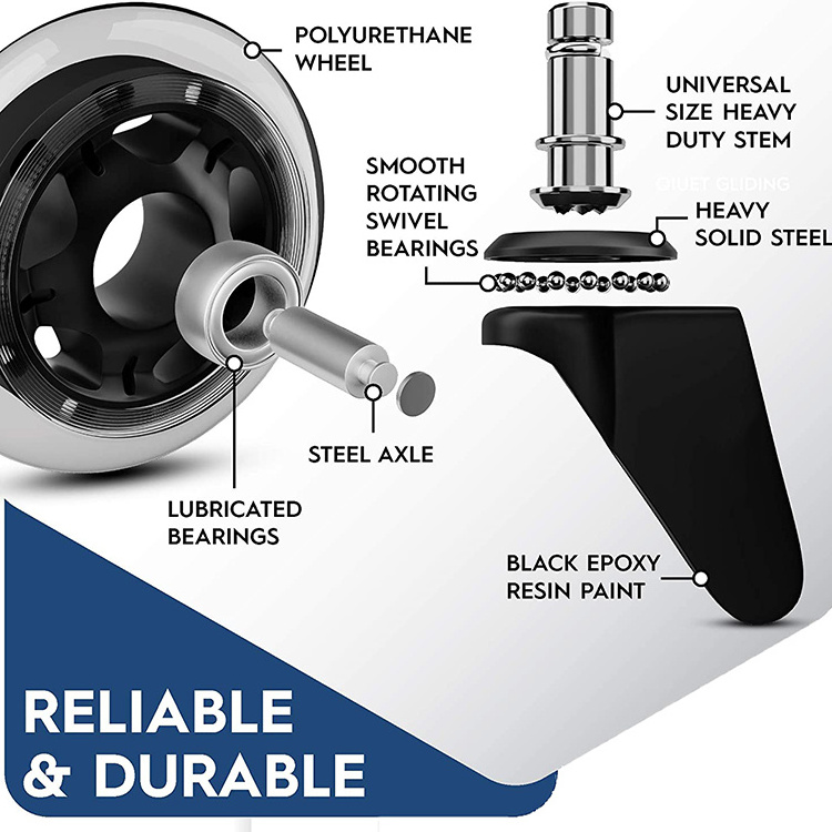 HD Hardware furniture casters 19.01.063 office chair caster wheels