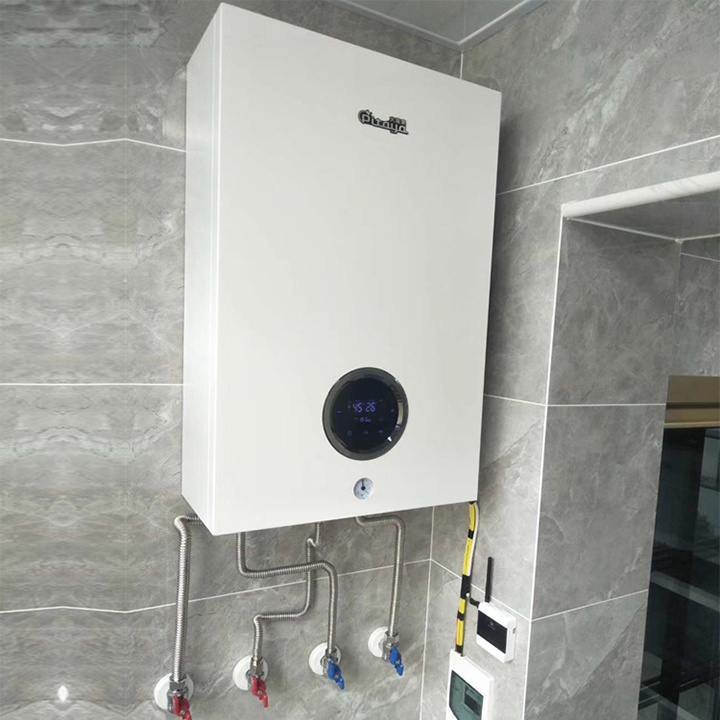 Combi boiler water heater for central heating system and shower