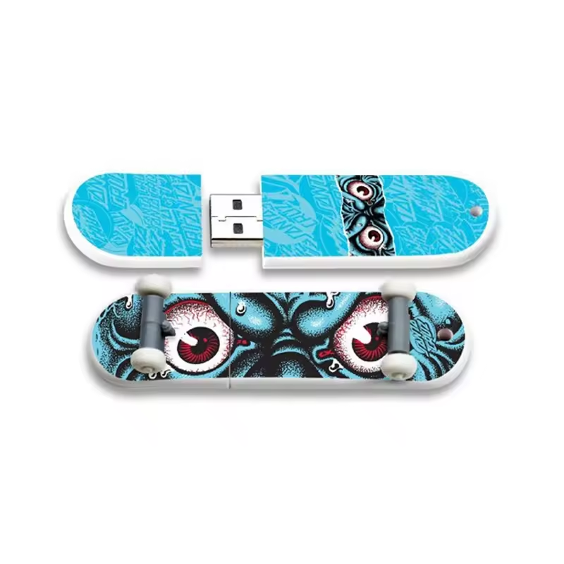 Cute Mini Snowboard tick Cartoon Plastic Skateboard 16GB 64GB Usb Flash Drive  Special  Usb