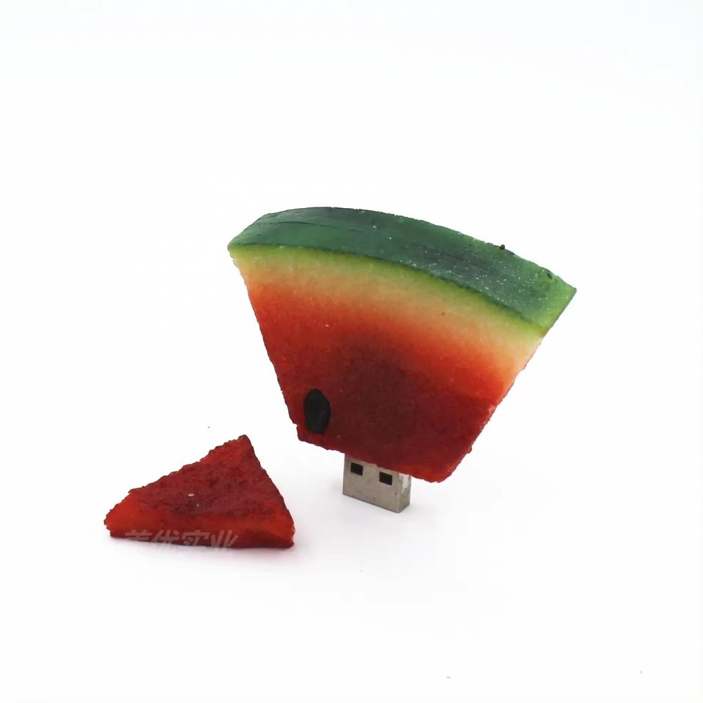 Watermelon Custom 16GB 32GB  pvc Promotional  USB flash drives bulk cheap Fruit shape usb disk