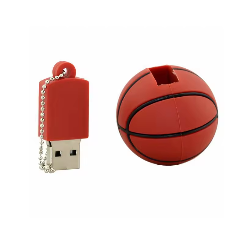 PVC material beautiful 1GB 2GB 4GB Cartoon Basketball shape usb flash pen drive football shape usb stick Best selling