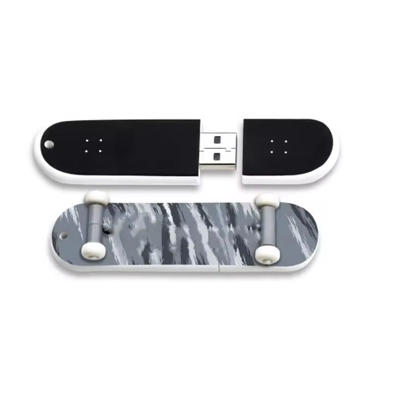 Cute Mini Snowboard tick Cartoon Plastic Skateboard 16GB 64GB Usb Flash Drive  Special  Usb