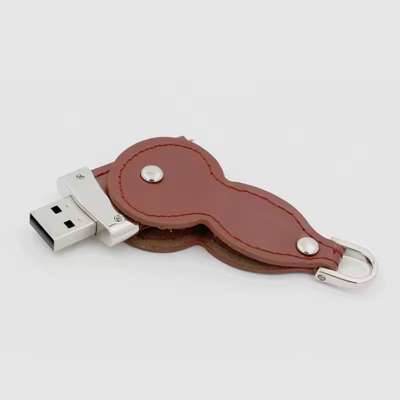 Jump Drive Promotional USB 3.0 Gourd shape swivel Leather keychain Pen Drive  Gift Fast disk 16GB 8GB 32GB Flash Drive