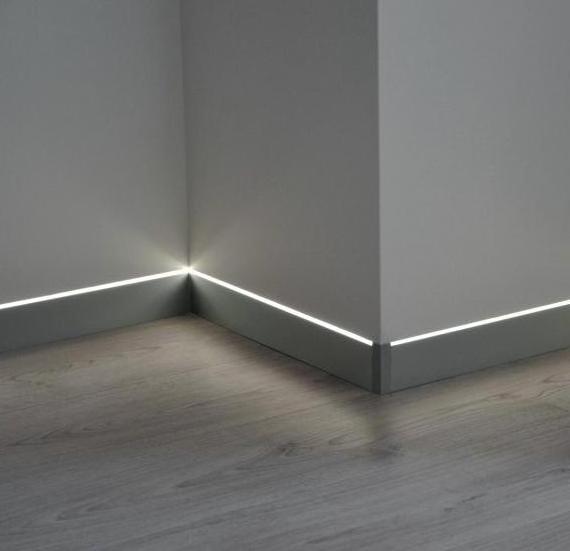 New Design Factory Price Aluminum Led Skirting Light Baseboard Wall Profile