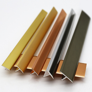 Factory Easy Install Decorative Aluminum T-Shaped Molding Metal Edging Trim