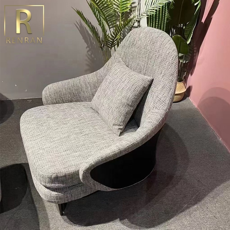 Italian style sofa chair Nordic designer fabric modern light luxury fancy living room comfortable high back lounge chairs