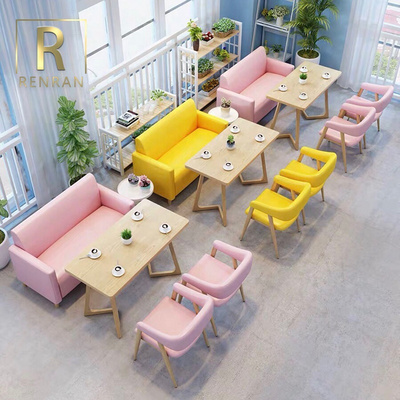 restaurant booth cheap hotel sofa coffee shop furniture dining table set blue pink  leather restaurant cafe furniture