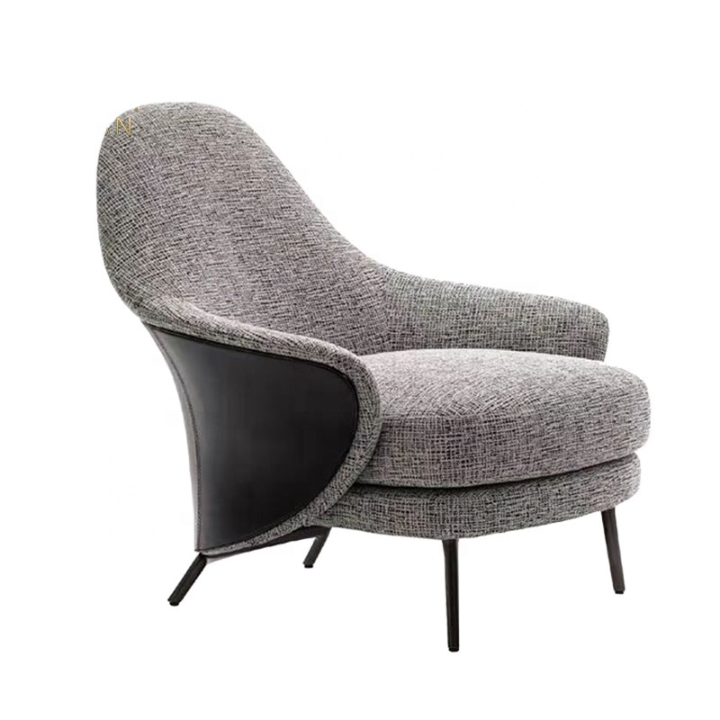 Italian style sofa chair Nordic designer fabric modern light luxury fancy living room comfortable high back lounge chairs