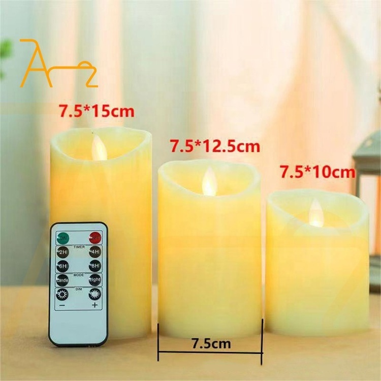 Hot selling birthday wedding realistic wax electric battery operated candles led candle flameless luxury candles with remote