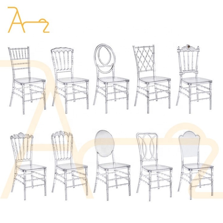 High standard luxury wedding transparent acrylic event dining chair sale  tiffany plastic chiavari clear wedding chair for party