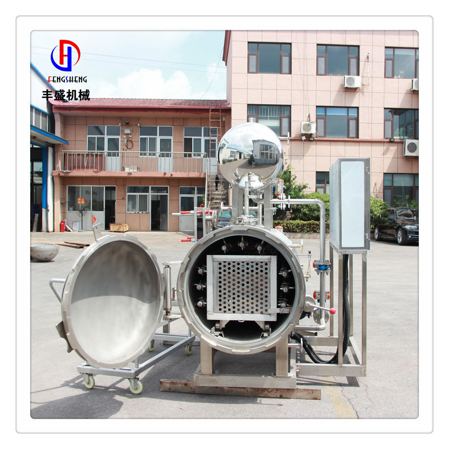 Tomato Sterilization Autoclave Pressure Cooker Canned Sardines Food Retort Machine For Canning Factory