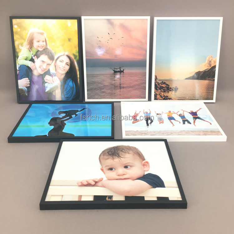 Custom Funny Peel And Self Sticky Magnetic Plastic Picture Frame Wall Photo Frame For Various Surface