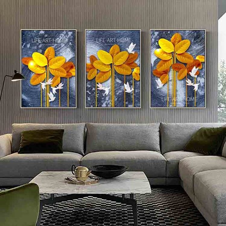 Modern Minimalist Mural Simple European Decorative Painting Triple Combination Wall Art for Office Living Room Family